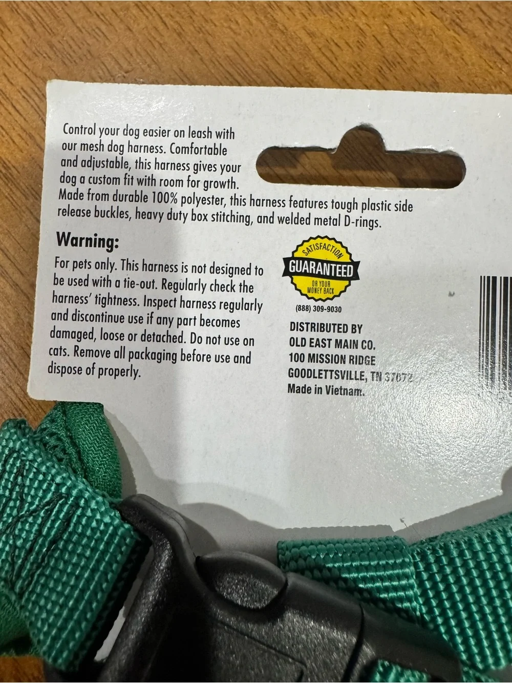 Forever Pals Size Medium Green Mesh Dog Harness